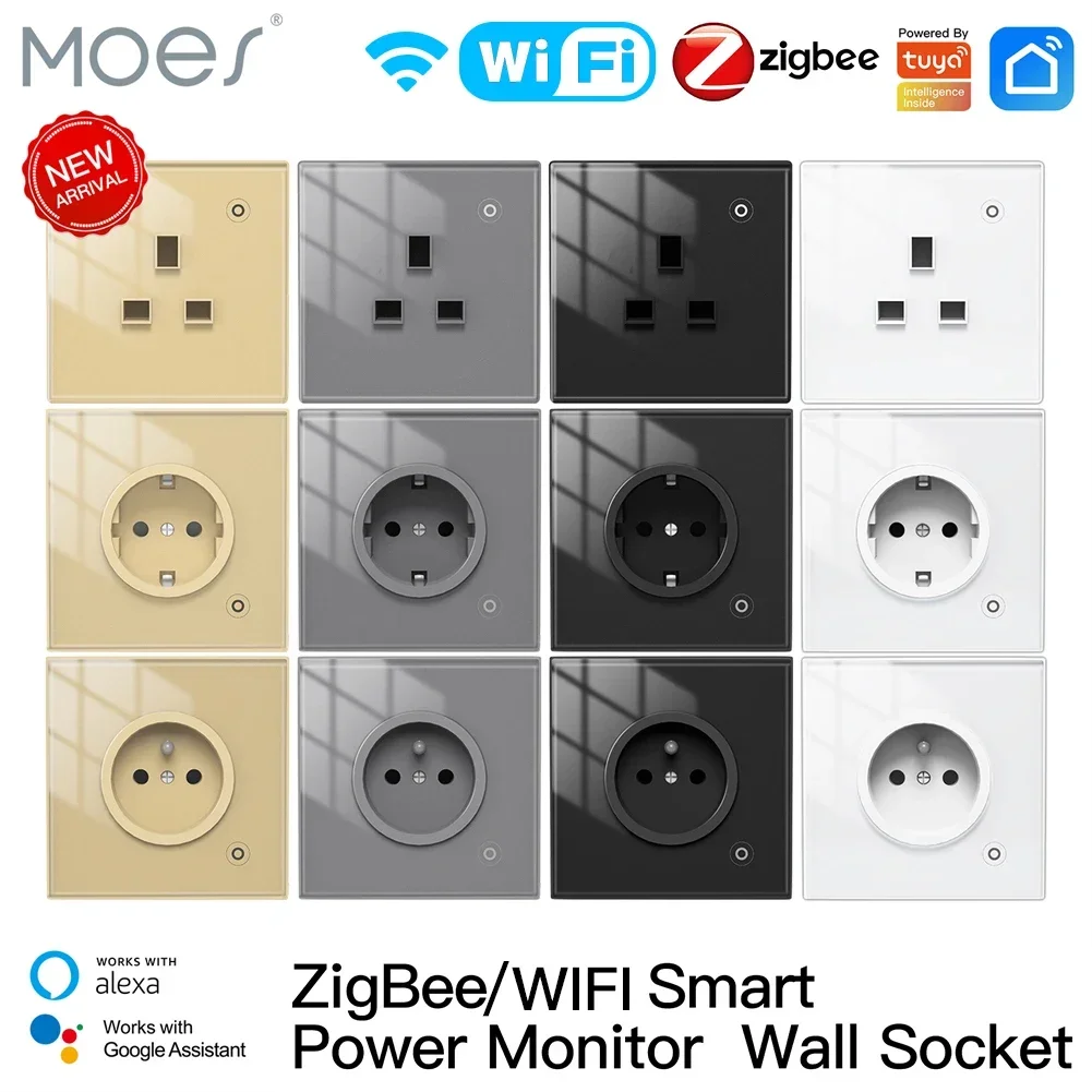 Smart Home Energy Monitor - Moes ZigBee stopcontact WIFI Smart Glass