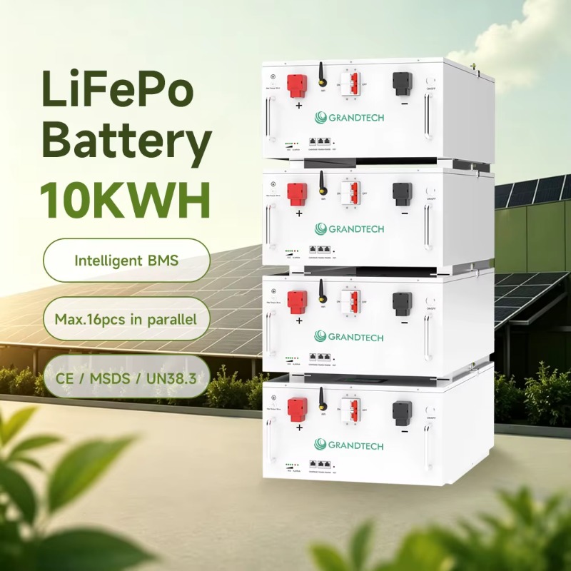 Smart Home Energy Monitor - 48V WiFi-app-bewaking Smart LiFePO4-batterij 51.2V 200Ah