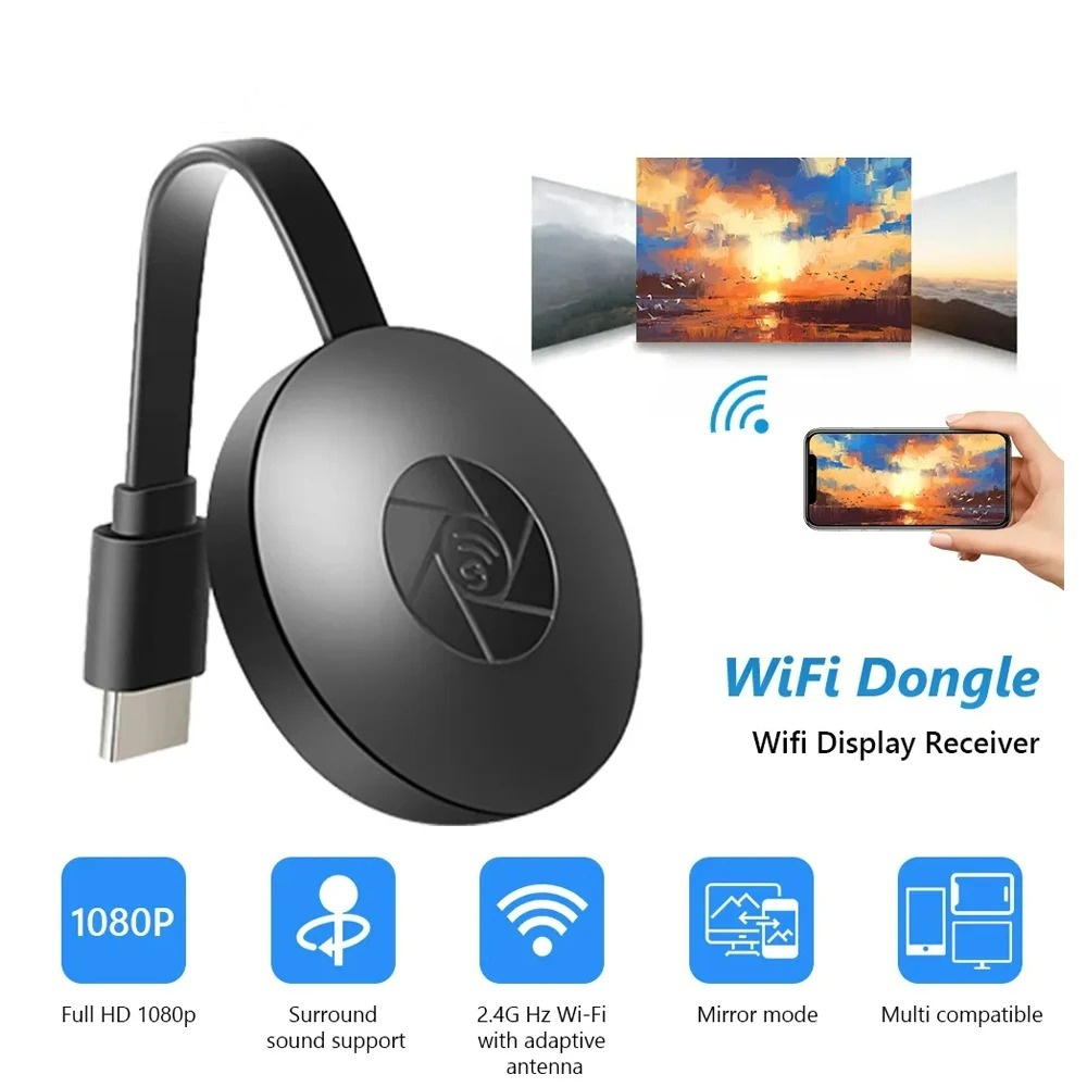 Smart Home Tv - 1080P draadloze HD-tv-schermontvanger met mirroring voor