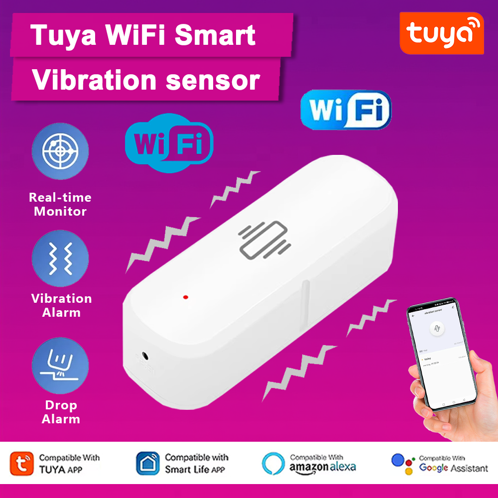 Smart Home Notifications - Tuya WiFi Slimme trillingsensor Detectie Schokalarm