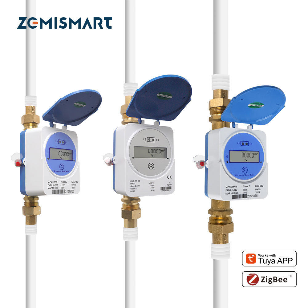 Smart Home Energy Monitor - Zemismart Zigbee slimme ultrasone watermeter werkt