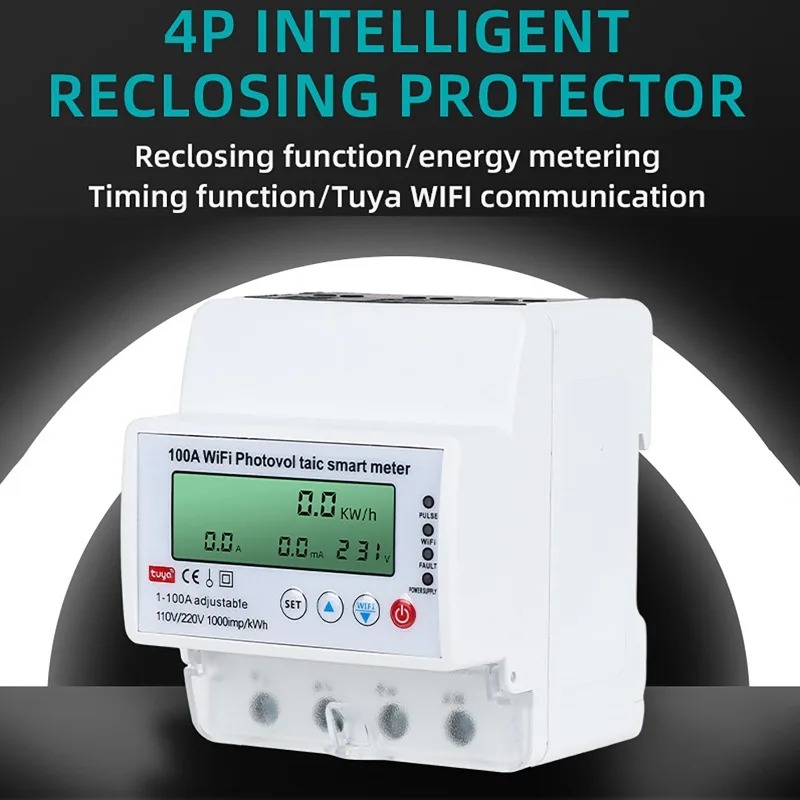 4P 1-100A WiFi Fotovoltaïsche  - Smart Home Energy Monitor recensie en prijs